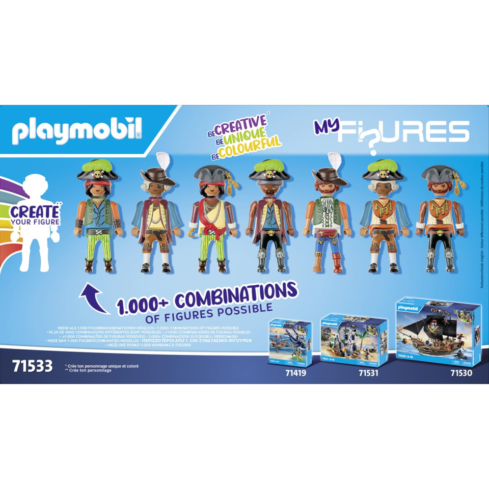 Playmobil Pirates MyFigures 71533 – Set Pirati Personalizzabili