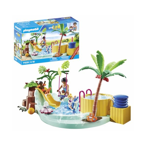 Playmobil City Life 71529 – Piscina con Idromassaggio e Scivolo