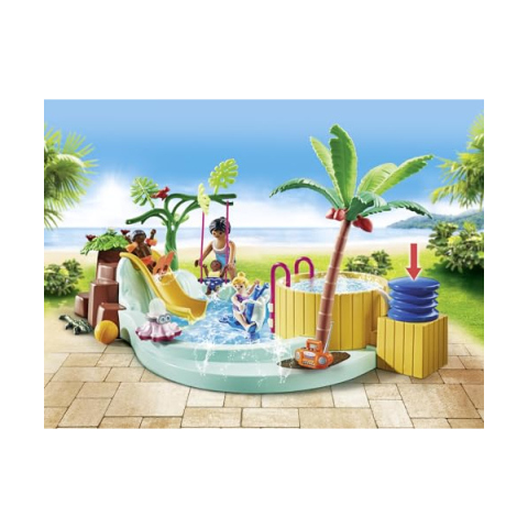 Playmobil City Life 71529 – Piscina con Idromassaggio e Scivolo