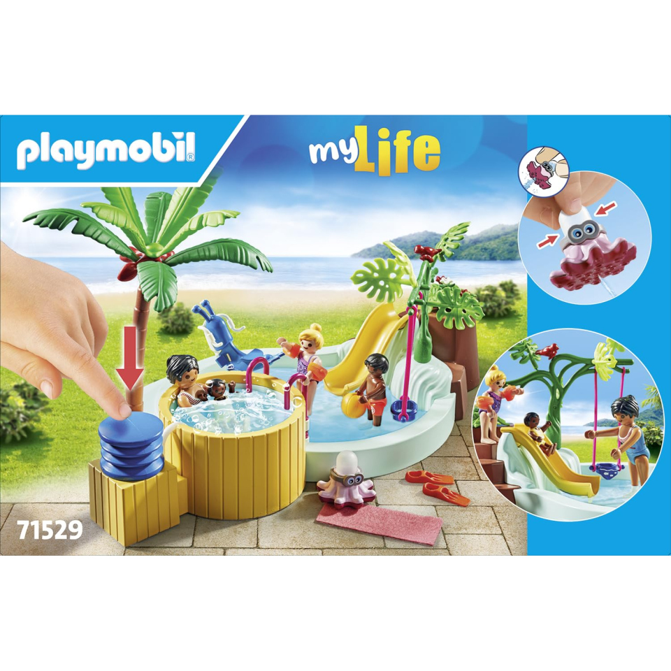 Playmobil City Life 71529 – Piscina con Idromassaggio e Scivolo