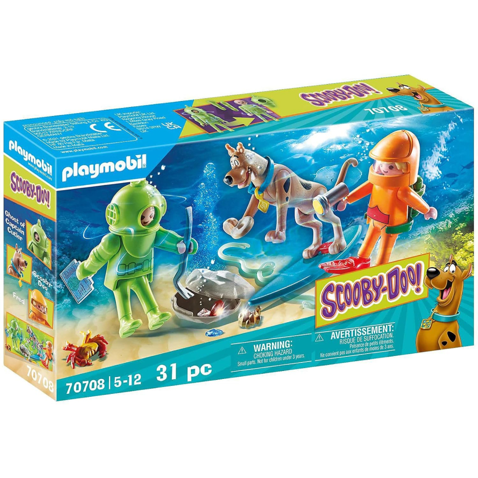 Playmobil Scooby-Doo Captain Cutler, playset da 31 pezzi