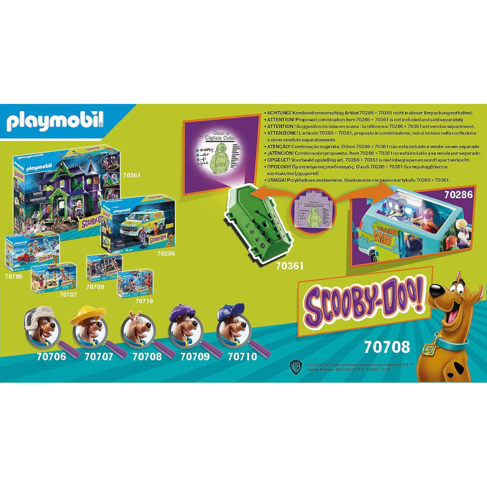 Playmobil Scooby-Doo Captain Cutler, playset da 31 pezzi