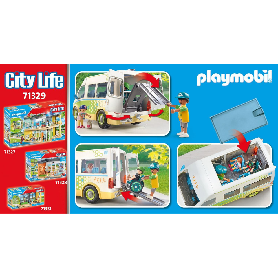 Playmobil City Life 71329 – Scuolabus con Rampa Inclusiva