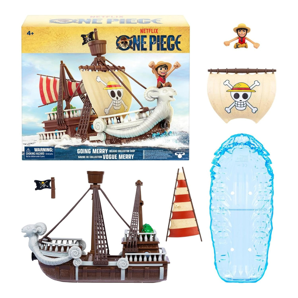 Playset One Piece Going Merry con action figure Luffy
