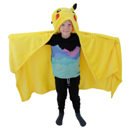 Pokémon coperta con cappuccio Pikachu in pile