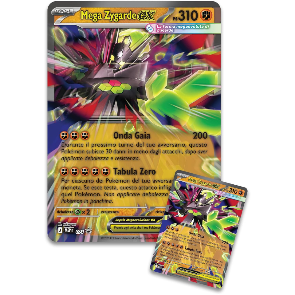 Pokémon GCC collezione Mega Zygarde-ex con otto buste