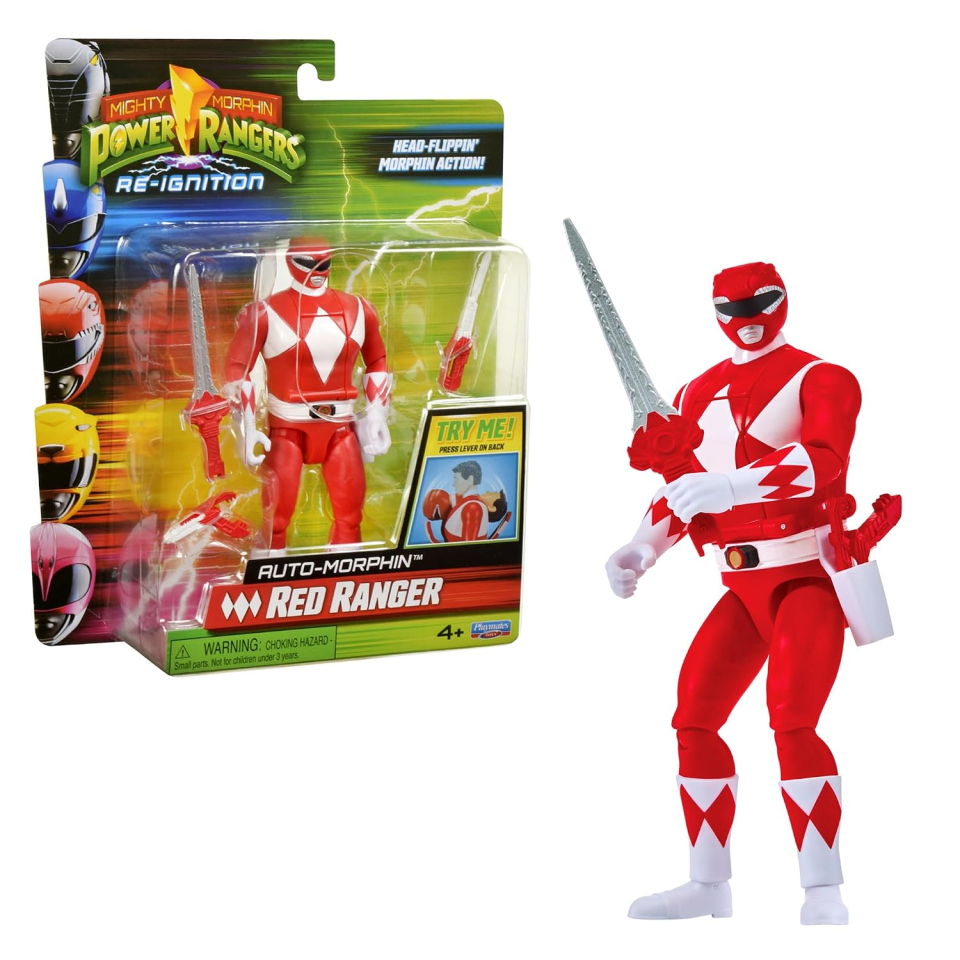 Power Rangers Mighty Morphin figurina Ranger Rosso trasformabile