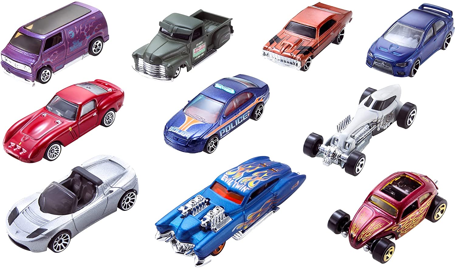 Set 10 Macchinine Hot Wheels