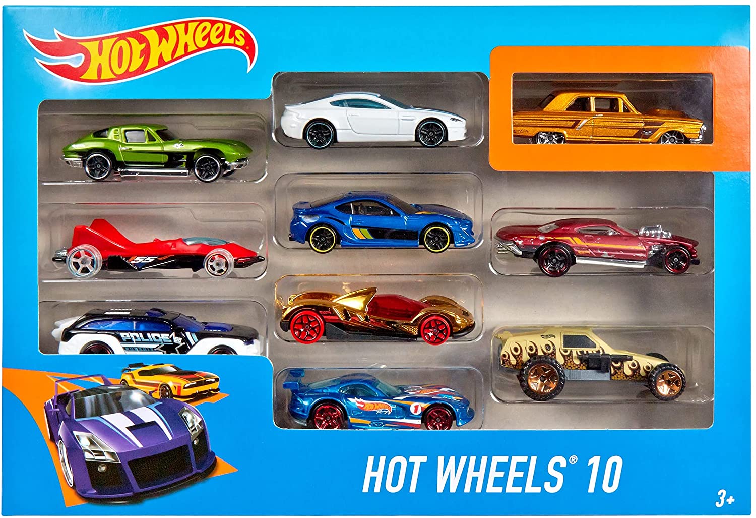Set 10 Macchinine Hot Wheels