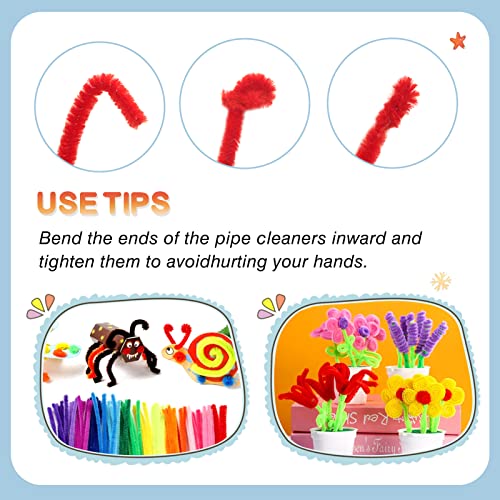 100 pz Scovolini Ciniglia 30cm, Bastoncini per Lavoretti Fai da Te con bambini