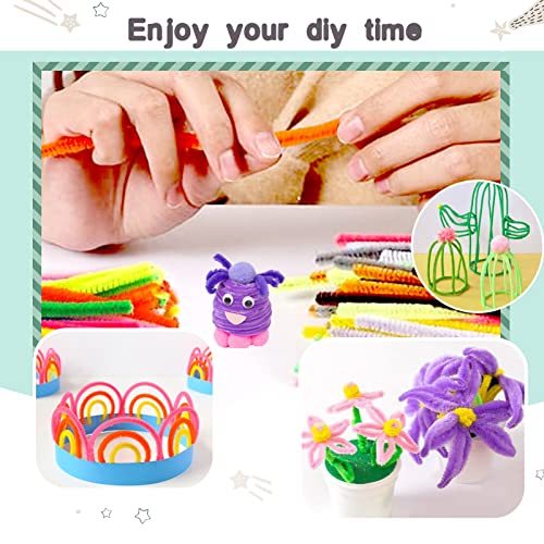 100 pz Scovolini Ciniglia 30cm, Bastoncini per Lavoretti Fai da Te con bambini