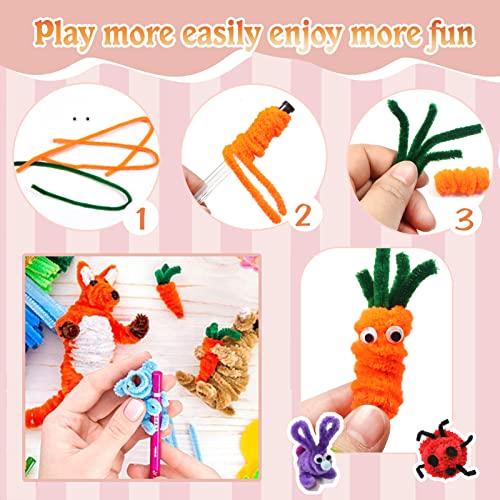 100 pz Scovolini Ciniglia 30cm, Bastoncini per Lavoretti Fai da Te con bambini