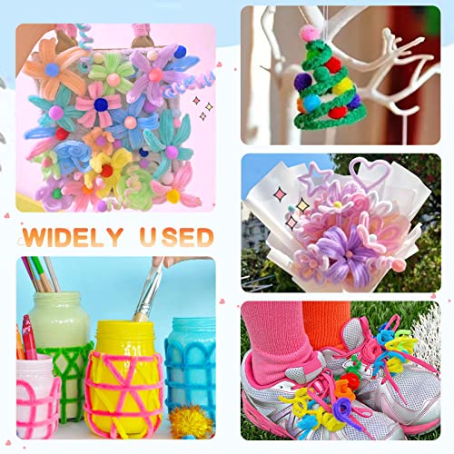 100 pz Scovolini Ciniglia 30cm, Bastoncini per Lavoretti Fai da Te con bambini