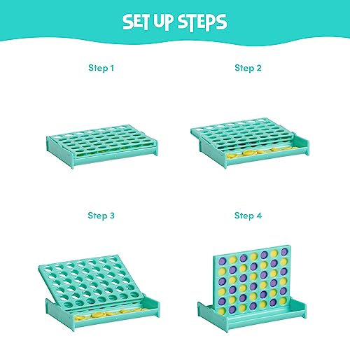 24 Mini Forza 4, Gioco tascabile da 8cm - Regalini per invitati ai compleanni