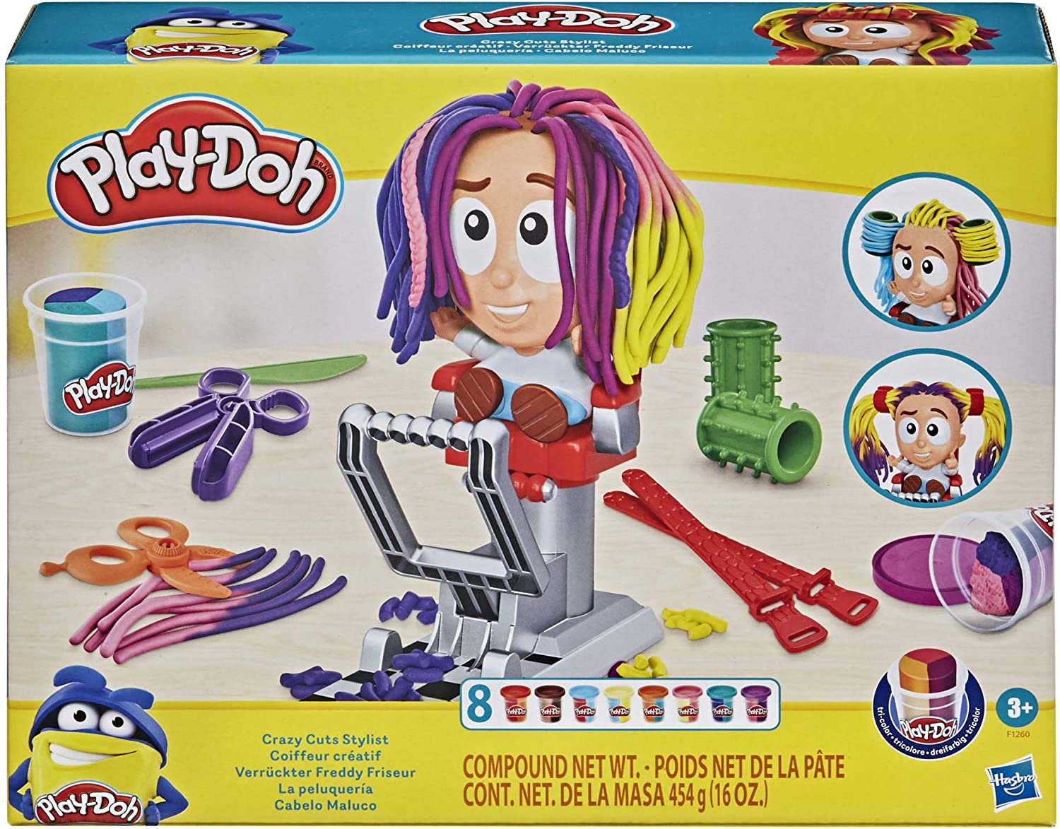 Play-Doh Hasbro Fantastico Barbiere - Pasta Modellabile per Acconciature Creative - immagine 1