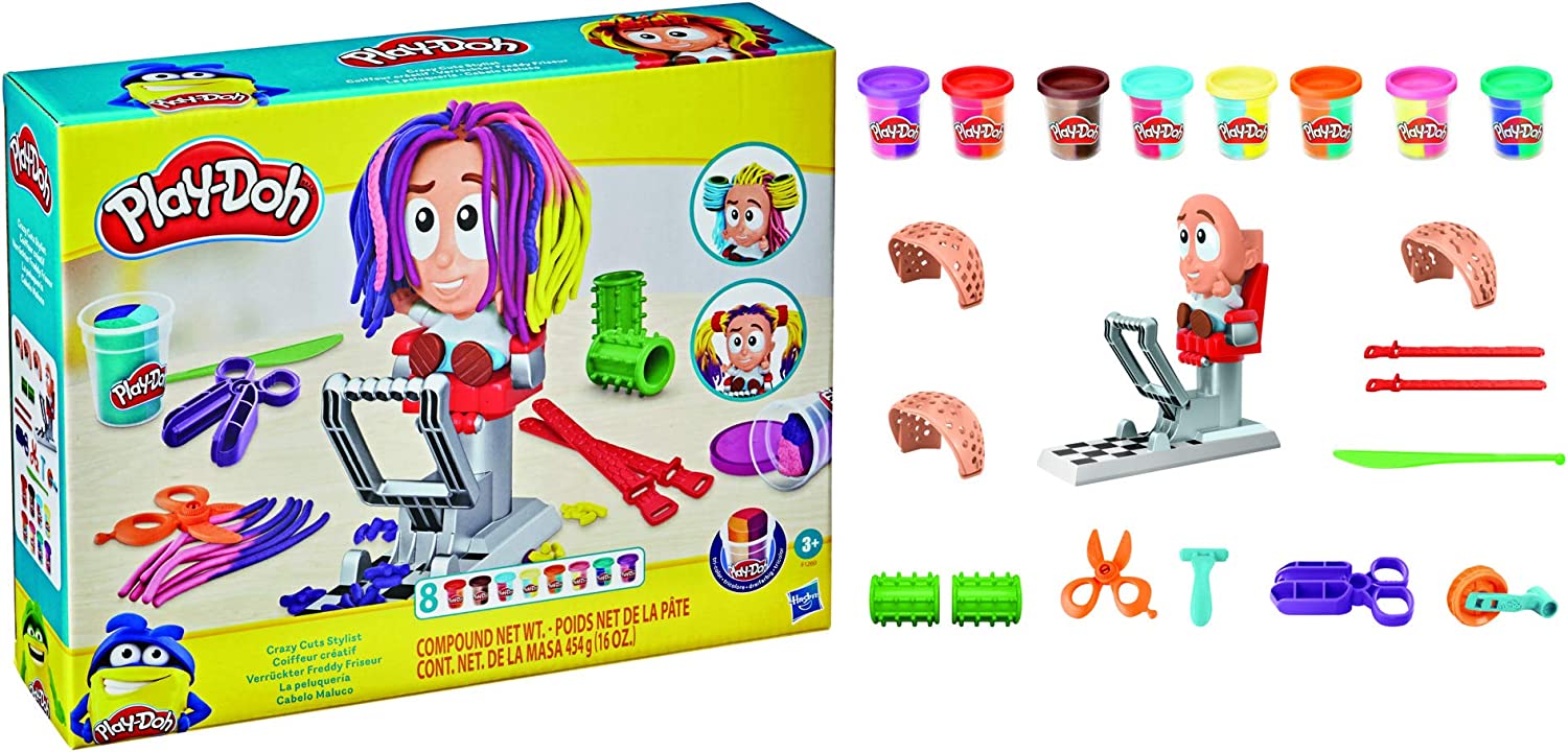 Play-Doh Hasbro Fantastico Barbiere - Pasta Modellabile per Acconciature Creative - immagine 2