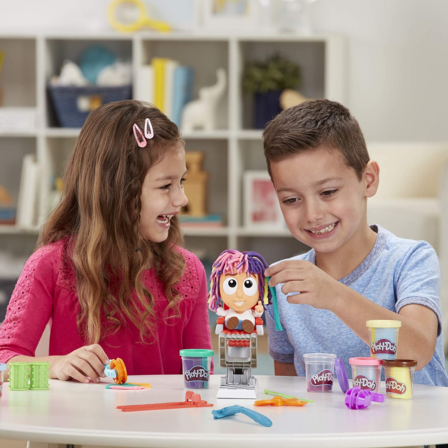 Play-Doh Hasbro Fantastico Barbiere - Pasta Modellabile per Acconciature Creative - immagine 6