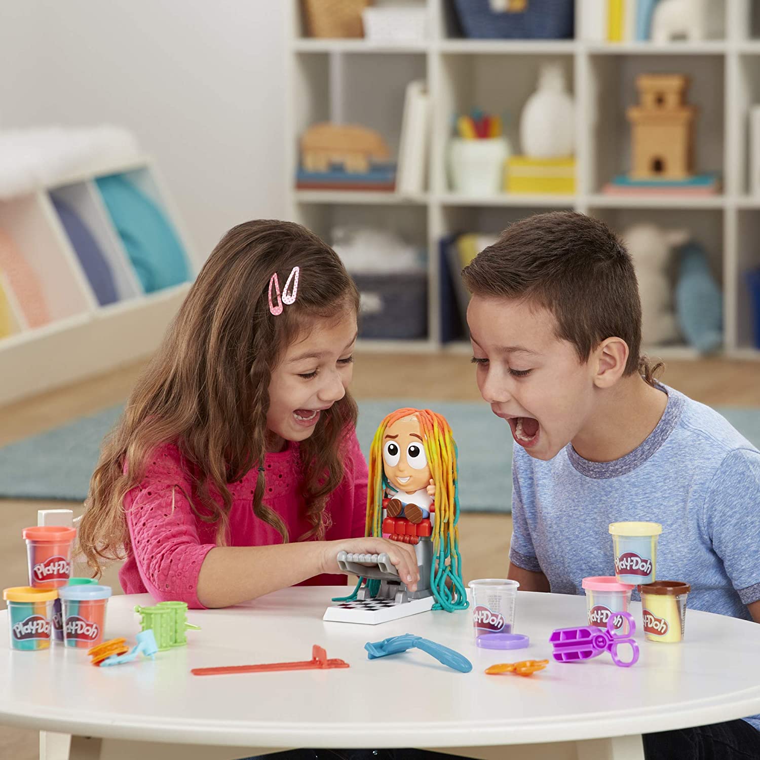 Play-Doh Hasbro Fantastico Barbiere - Pasta Modellabile per Acconciature Creative - immagine 7