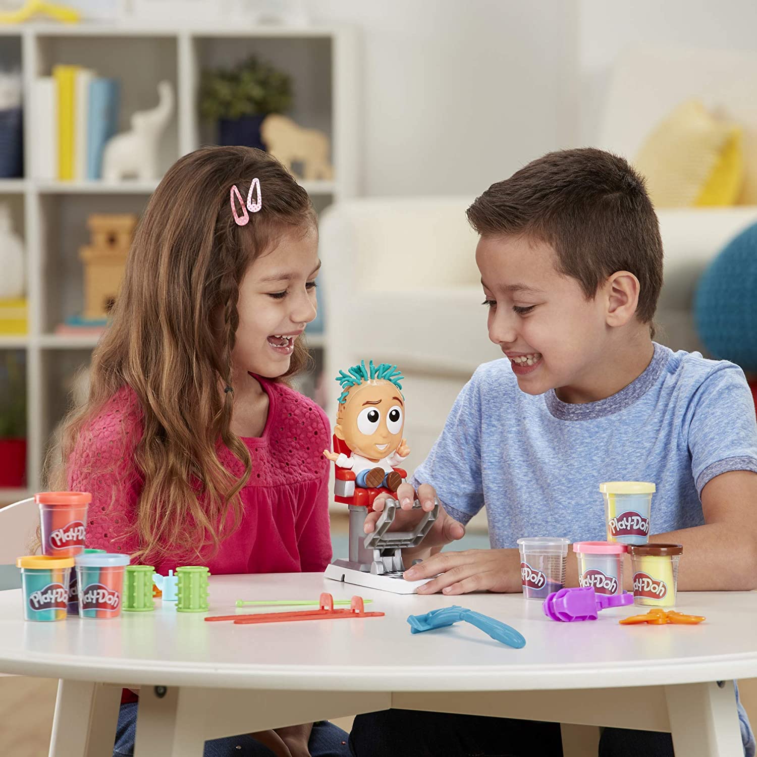 Play-Doh Hasbro Fantastico Barbiere - Pasta Modellabile per Acconciature Creative - immagine 8