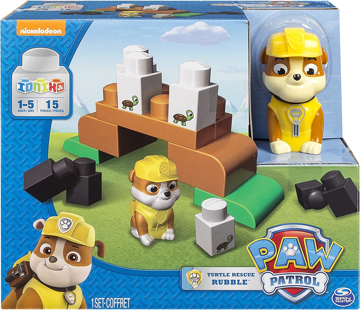 Rubble Paw Patrol, Set da Costruzioni con Personaggio di Rubble - Spin Master - immagine 4