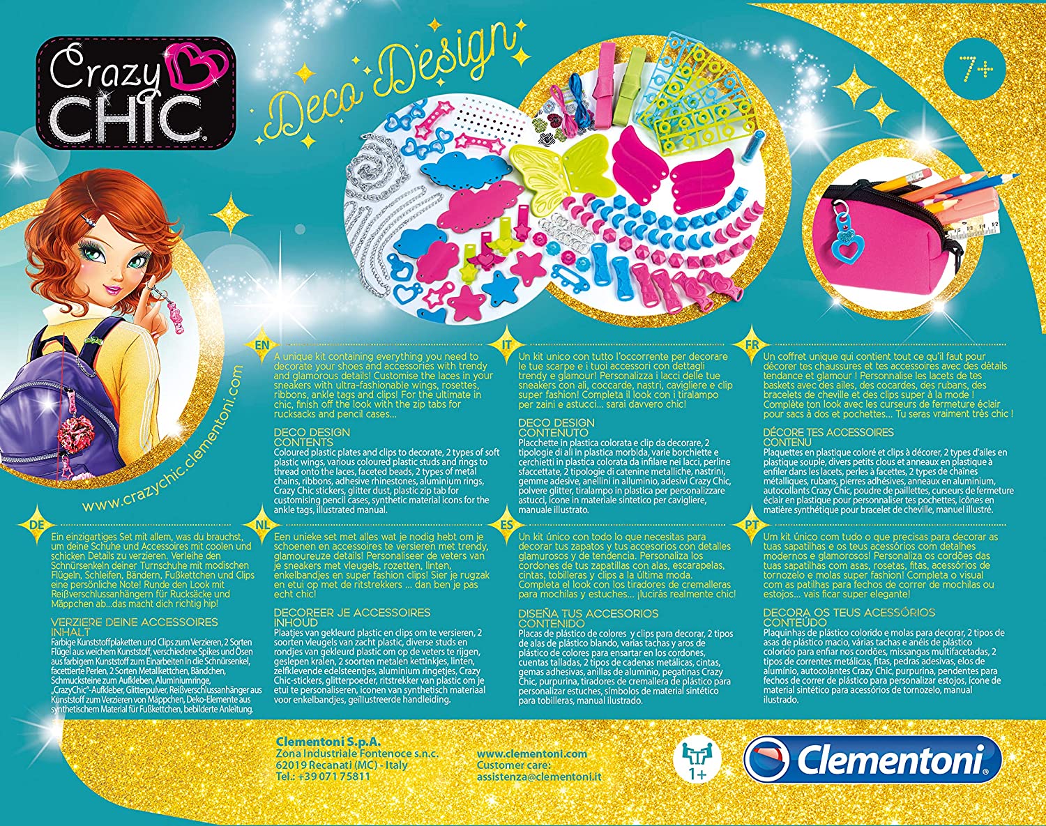 Crazy Chic Deco Design - Gioielli bambina Kit fai da te - Clementoni 18501 - immagine 3