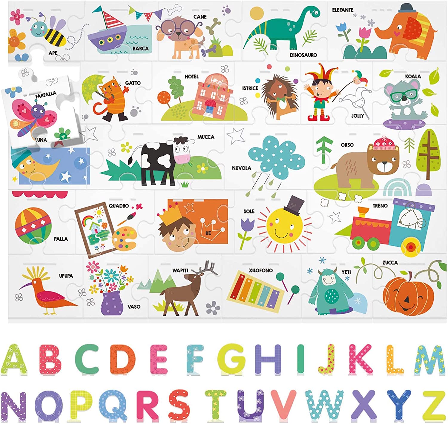 Alfabetiere Verticale Montessori - Giochi di lettere- Headu - immagine 1