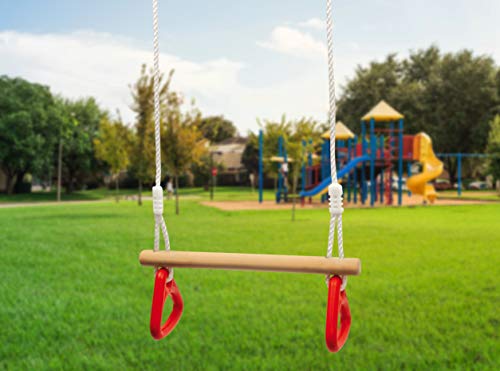 Altalena in legno per bambini con anelli da ginnastica - Small Foot