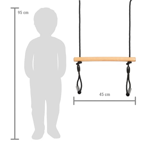Altalena in legno con trapezio e anelli da ginnastica - Small Foot