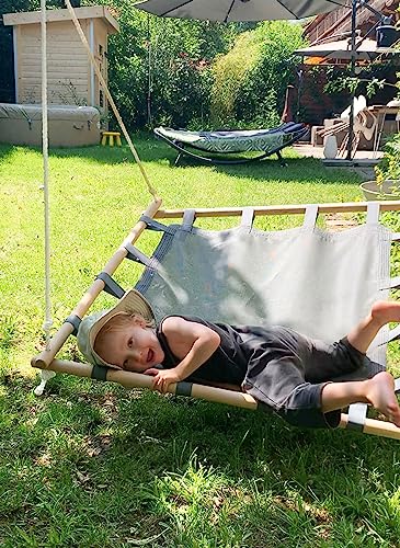 Altalena per interni e giardino con struttura in legno - Small Foot