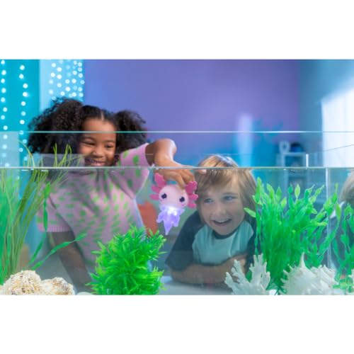 Animagic - Let's Go Axolotl, Pupazzetto con Corpo allungabile, Galleggia e Si Illumina nell'Acqua