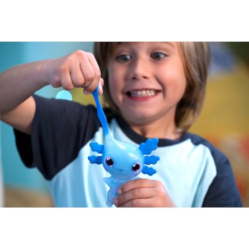 Animagic - Let's Go Axolotl, Pupazzetto con Corpo allungabile, Galleggia e Si Illumina nell'Acqua
