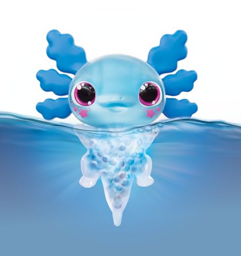 Animagic - Let's Go Axolotl, Pupazzetto con Corpo allungabile, Galleggia e Si Illumina nell'Acqua