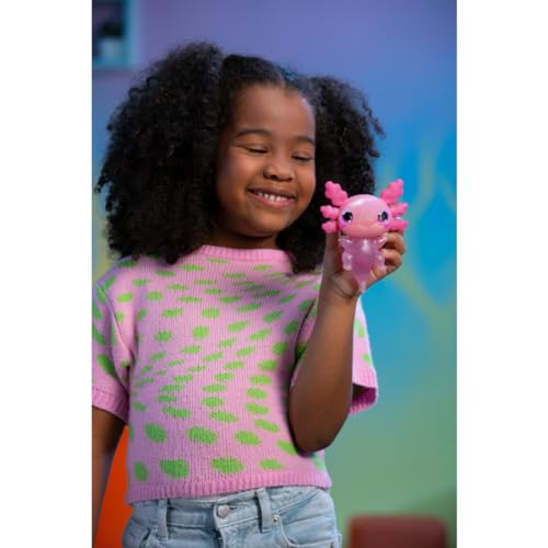 Animagic - Let's Go Axolotl - Pupazzetto allungabile che galleggia e si illumina in acqua