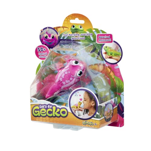 Animagic Lets Go Gecko interattivo con luci e suoni, per bambini dai 3 anni in su