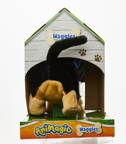 Animagic Peluche Cane Bassotto Waggles, Pupazzo Interattivo da 3 Anni