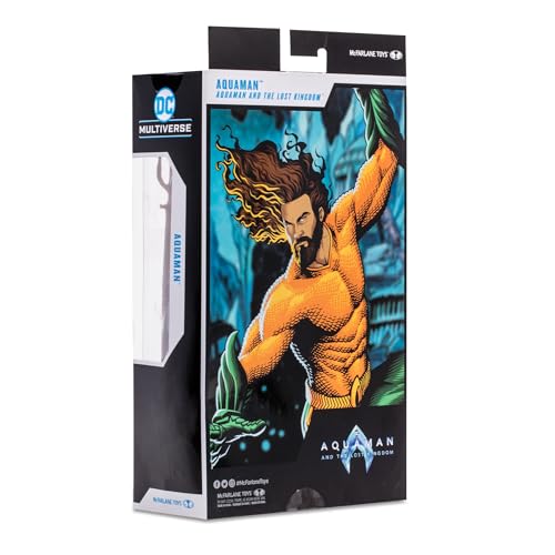 Aquaman - Personaggio giocattolo, re di Atlantide con Tridente, 17,8 cm