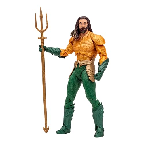 Aquaman - Personaggio giocattolo, re di Atlantide con Tridente, 17,8 cm