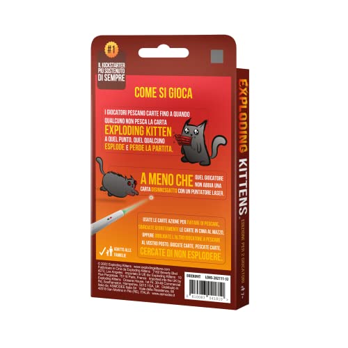Exploding Kittens, Edizione per 2 Giocatori - Asmodee
