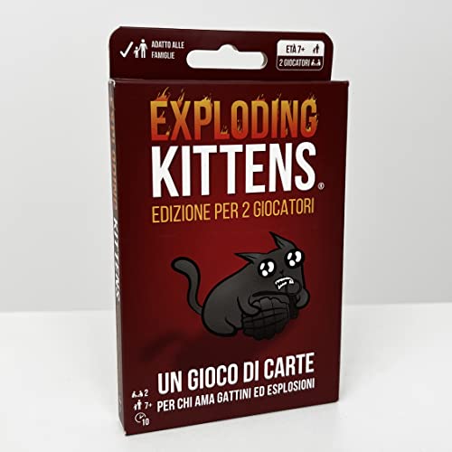 Exploding Kittens, Edizione per 2 Giocatori - Asmodee