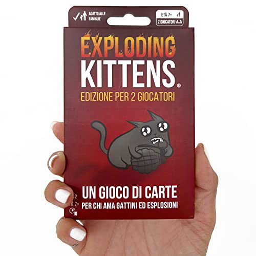 Exploding Kittens, Edizione per 2 Giocatori - Asmodee