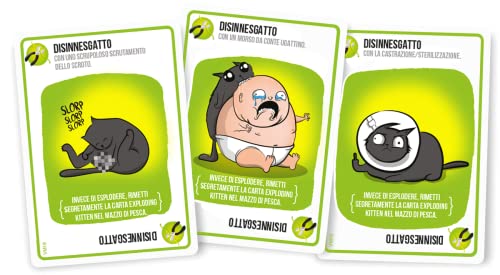 Exploding Kittens VM18 - Edizione del Gioco di Carte Vietata ai Minori di Anni 18, Asmodee