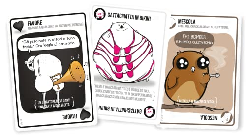 Exploding Kittens VM18 - Edizione del Gioco di Carte Vietata ai Minori di Anni 18, Asmodee