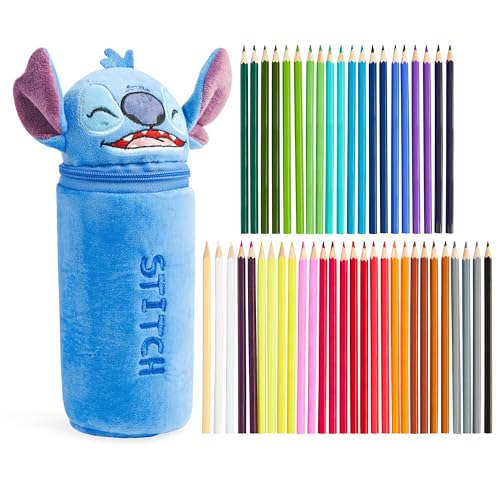 Astuccio Stitch, per la scuola con 48 Matite Colorate - Disney