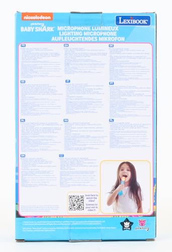 Baby Shark Microfono luminoso con canzoncine per bambini - Lexibook