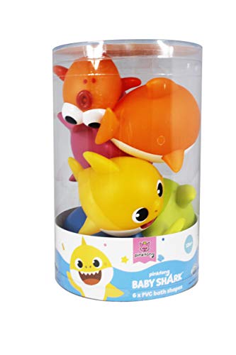 Baby Shark Set di 6 squaletti, giochi per bagnetto