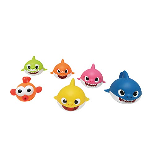 Baby Shark Set di 6 squaletti, giochi per bagnetto