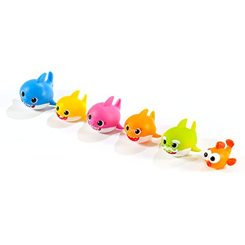 Baby Shark Set di 6 squaletti, giochi per bagnetto