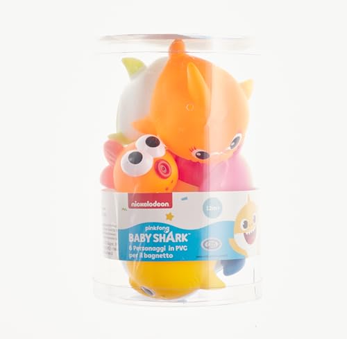 Baby Shark Set di 6 squaletti, giochi per bagnetto