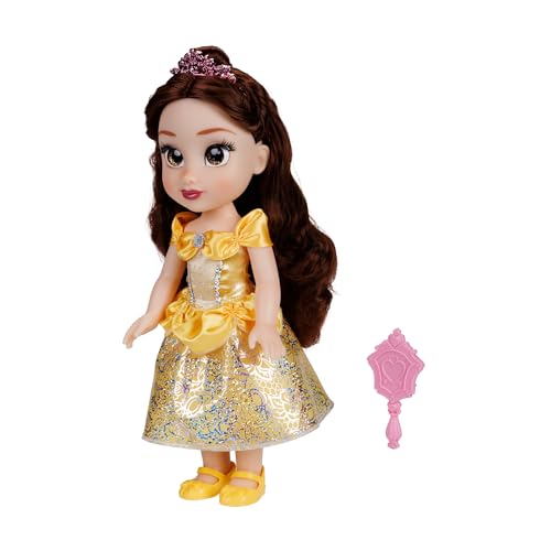 Bambola 38 cm di Belle, con  dettagli glitterati e occhi che brillano - Disney Princess