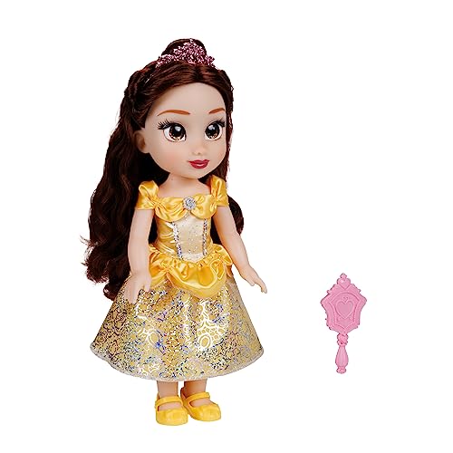 Bambola 38 cm di Belle, con  dettagli glitterati e occhi che brillano - Disney Princess